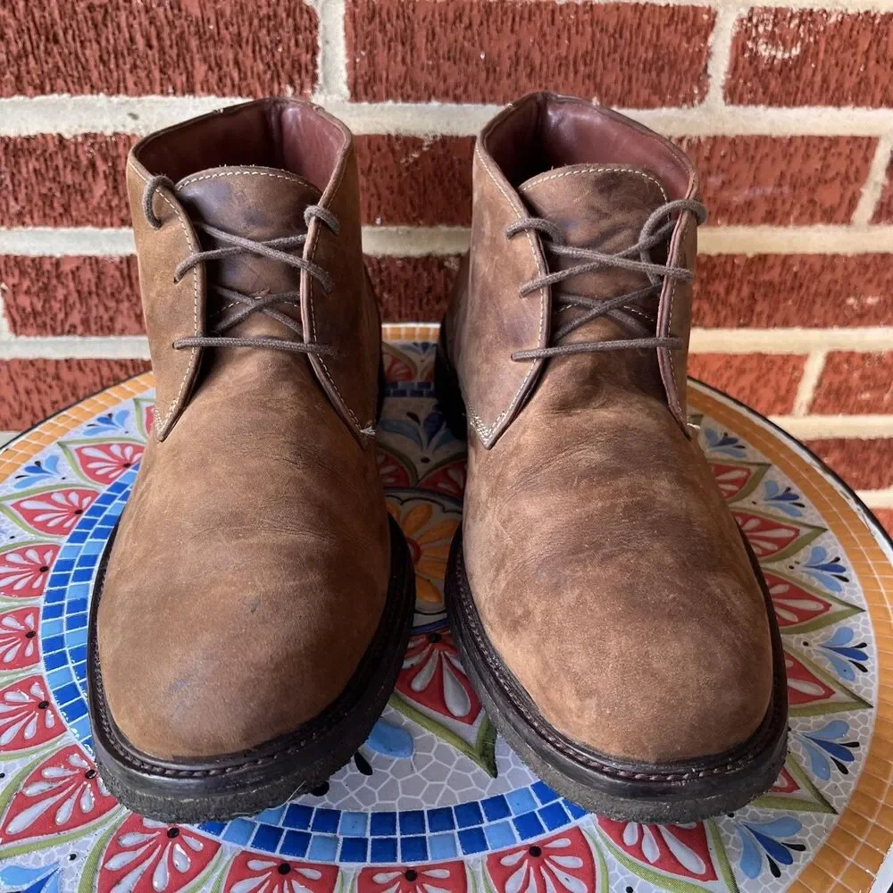 Johnston & Murphy Copeland Chukka Mens 11 Brown Oiled Full Grain Leather Boots